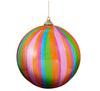 4 Inch Stripe Ball Ornament