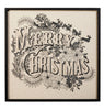 22” Vintage Merry Christmas Wall Art
