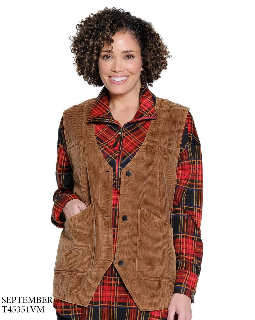 Tru Luxe Tobacco Vest S Shirts & Tops