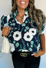 Blue Floral Print Top