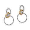 Pebble Links 2-Tone Post Earrings