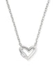 Emery Heart Pendant Necklace - Silver