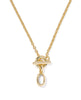 Mini Elisa Toggle Necklace Gold