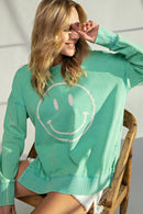 Smiley Green Pullover