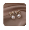Pearl Bow Earrings