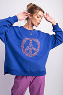 Royal Blue Peace Pullover