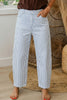Blue Stripe Barrel Jeans