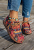 Slip On Western Print Shoes