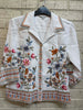 John Mark Embroidered Bordered Blouse