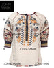 John Mark Cream Embroidered Popover