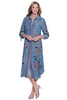 John Mark Denim Embroidered Dress