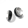 Interlok Noir Black Small Hoop Earring