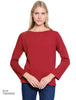 Rib Knit Long Sleeve Top