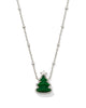 Christmas Tree Pendant Necklace Silver