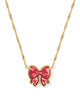 Haley Bow Necklace - Scarlet Red MOP