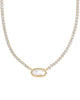 Elisa Tennis Necklace - Gold Ivory MOP