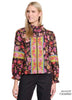 Ruffle Neck Mix Print