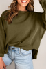 Exposed Seam Green Top