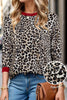 Red Accent Leopard Top