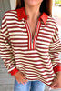 Red Stripe Pullover