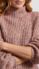 High Funnel Neck Roseblush Sweater