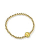Softball Stretch Bracelet- Gold