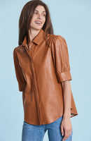 Alice Leather Shirt - Pecan