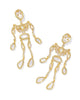 Gold Skeleton Statement Earring