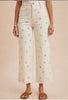 Pastel Polka Dot Stretch Wide Leg Jean