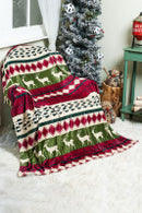 Traditional Christmas Deer Blanket