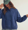 Front Pocket Button Up Sweatshirt