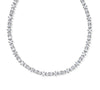 FATE TENNIS NECKLACE - SILVER WHITE CZ