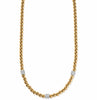 Meridian Petite Beads Gold Station Necklace
