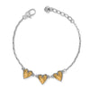 Cascade Trio Heart Bracelet