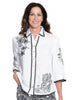 Crochet White & Black Button Down