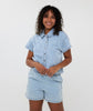 Embellished Blue Jean Shirt
