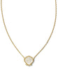 Brynne Shell Pendant Necklace - Gold Ivory Mother Of Pearl