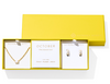 CAILIN BIRTHSTONE GIFT SET - GOLD WHITE IRIDESCENT CRYSTAL