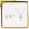 CROSS CRYSTAL AND CAILIN CRYSTAL GIFT SET - SILVER WHITE CZ