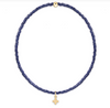 hope classic navy bracelet - signature cross small gold charm