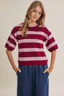 MODERN TRANSITIONAL STRIPE SWEATER