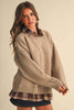 LONG SLEEVE PLAID BUTTON DOWN INNER LAYER SWEATER