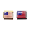USA Flag Italian Charm