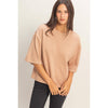 Taupe Scuba Short Sleeve Top
