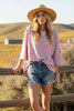 STRIPED OVERSIZED SHORT SLEEVE TOP