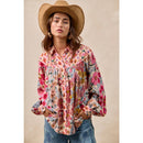 FLORAL PRINT MIX BLOUSE