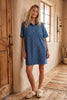 Polka Dot Denim Shirt Dress