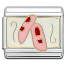 Italian Bracelet Charm 9mm modular for Men & Women  - Ballet slipper