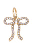 Pave Looped Bow Charm in Shiny Gold