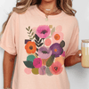 Flower Spring Floral Bold Bouquet Pink Purple Graphic Tee